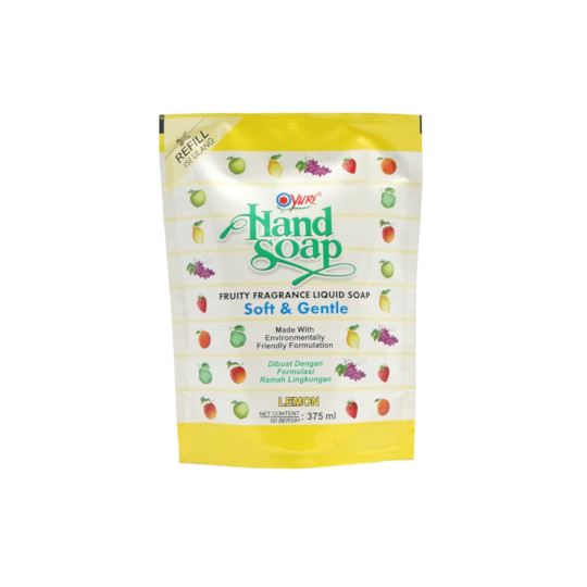 YURI HAND SOAP LEMON REFILL 375 ML YURI HAND SOAP LEMON REFILL 375 ML