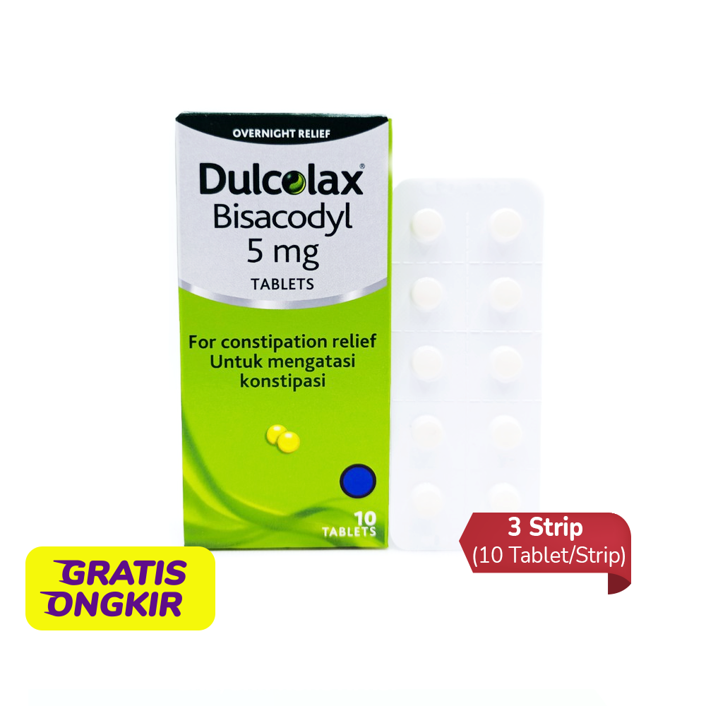Dulcolax 5 mg 3 Strip (10 Tablet/Strip) - Hemat Borongan Dulcolax 5 mg 3 Strip (10 Tablet/Strip) - Hemat Borongan