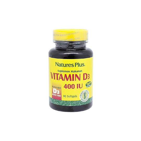 NATURE'S PLUS VITAMIN D3 400 IU 90 KAPSUL NATURE'S PLUS VITAMIN D3 400 IU 90 KAPSUL