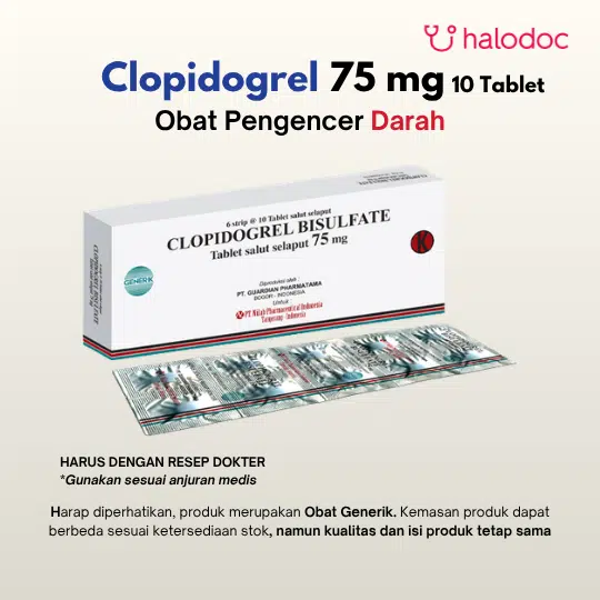 Clopidogrel 75 mg 10 Tablet