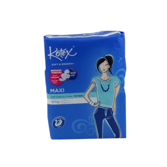 KOTEX SOFT&SMOOTH MAXI WING 16 PADS KOTEX SOFT&SMOOTH MAXI WING 16 PADS