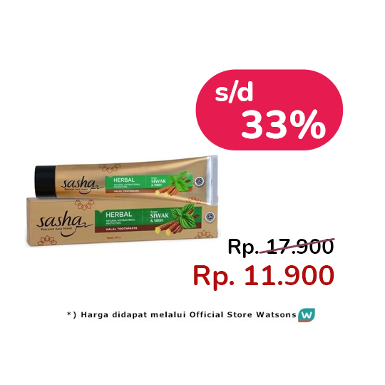 SASHA HERBAL SIWAK & SIRIH TOOTHPASTE 150 G SASHA HERBAL SIWAK & SIRIH TOOTHPASTE 150 G