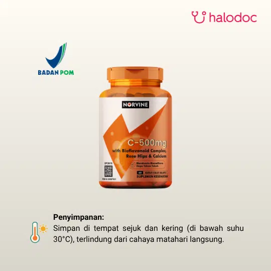 Norvine Vitamin C 500 mg with Bioflavonoid Complex 60 Kaplet - Gambar 5
