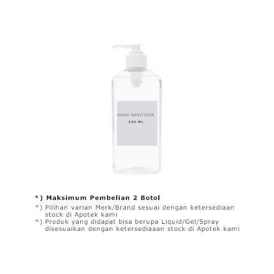 HAND SANITIZER 240 ML HAND SANITIZER 240 ML