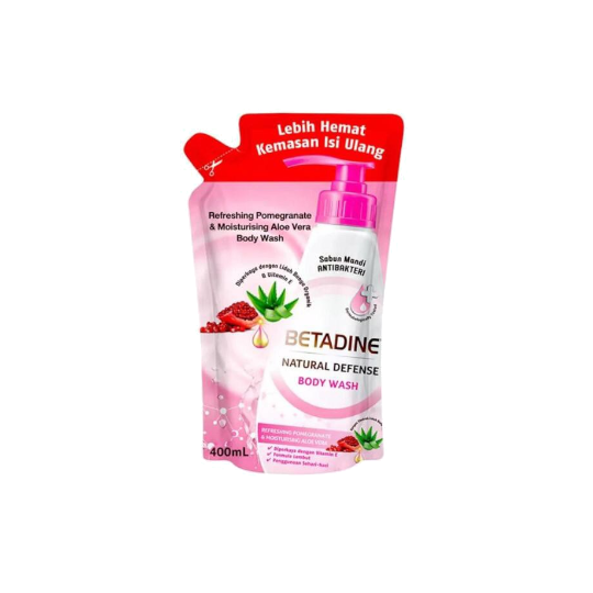 Betadine Natural Defense Body Wash Pomegranate & Aloe Vera Refill 400 ml Betadine Natural Defense Body Wash Pomegranate & Aloe Vera Refill 400 ml