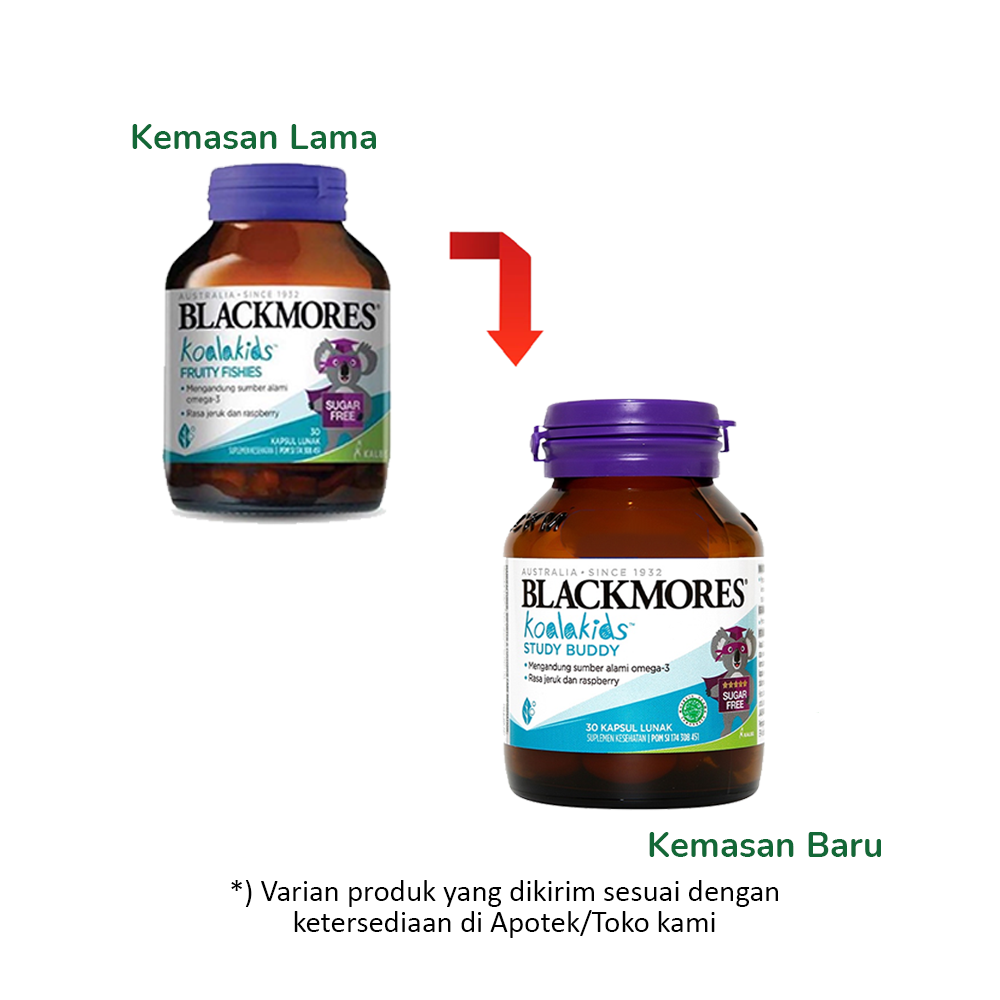 Blackmores Koalakids Fruity Fishies / Koalakids Study Buddy 30 Kapsul Blackmores Koalakids Fruity Fishies / Koalakids Study Buddy 30 Kapsul