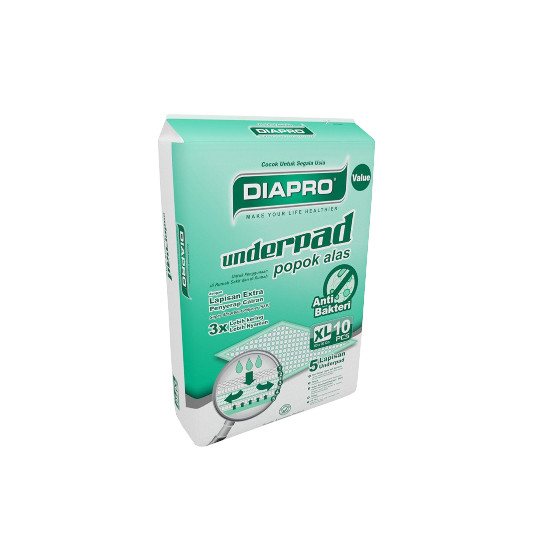 Diapro Underpad Xl 10 Pieces Diapro Underpad Xl 10 Pieces