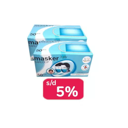 BESTMED MASKER EARLOOP 3 PLY 2 BOX (100 PIECES) - LEBIH HEMAT BESTMED MASKER EARLOOP 3 PLY 2 BOX (100 PIECES) - LEBIH HEMAT