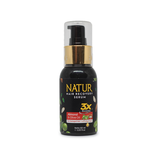 Natur Hair Recovery Serum Almond & Olive Oil 60 ml Kegunaan, Efek