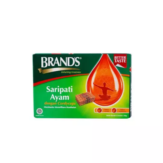 BRAND'S ESSENCE OF CHICKEN WITH CORDYCEPS 70 G 6 BOTOL BRAND'S ESSENCE OF CHICKEN WITH CORDYCEPS 70 G 6 BOTOL
