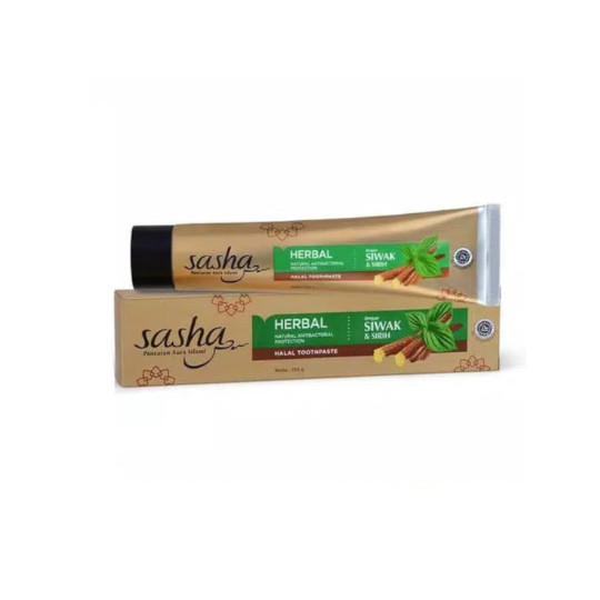 SASHA HERBAL SIWAK & SIRIH TOOTHPASTE 150 G SASHA HERBAL SIWAK & SIRIH TOOTHPASTE 150 G