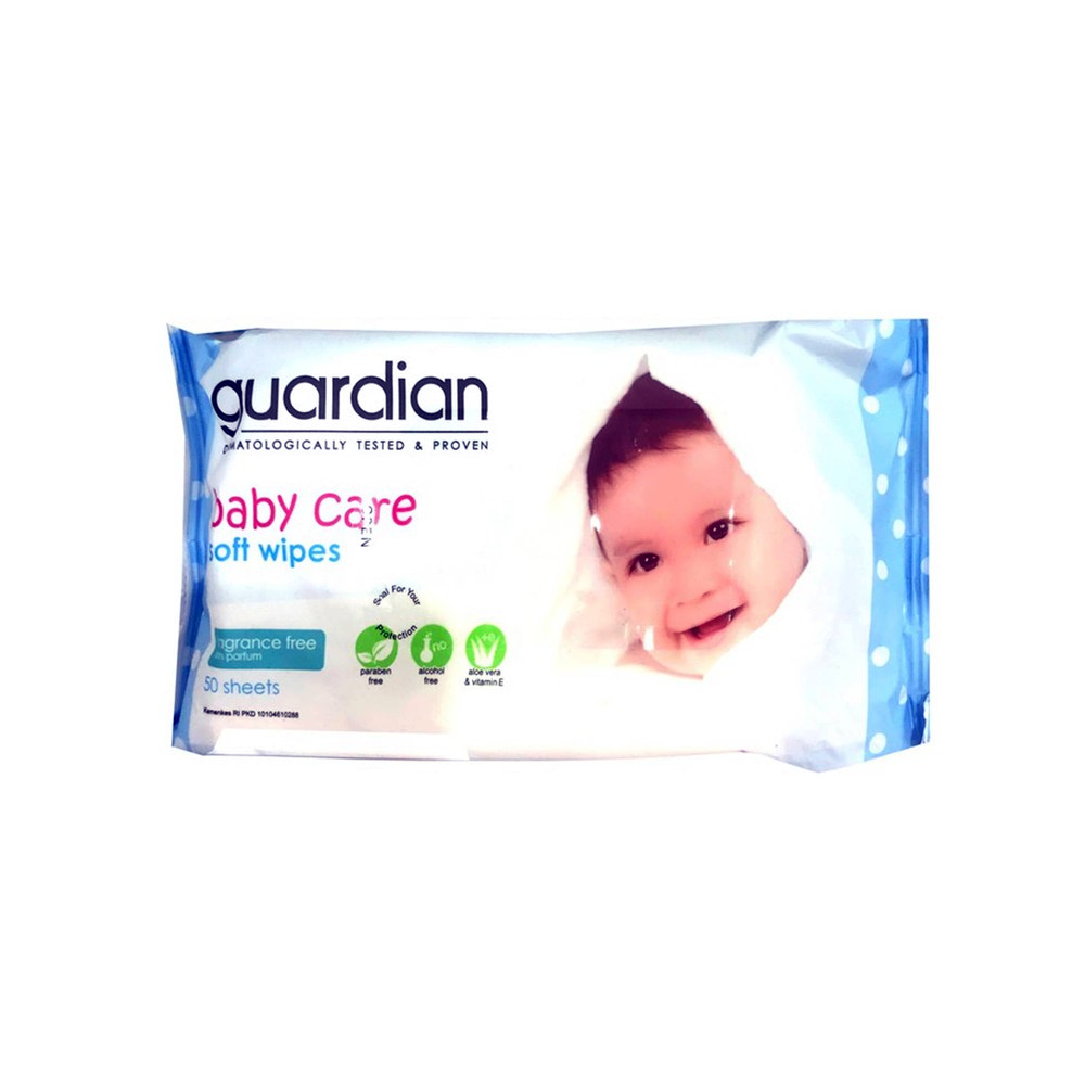 Guardian Baby Care Soft Wipes Fragrance Free 50 Sheets Guardian Baby Care Soft Wipes Fragrance Free 50 Sheets