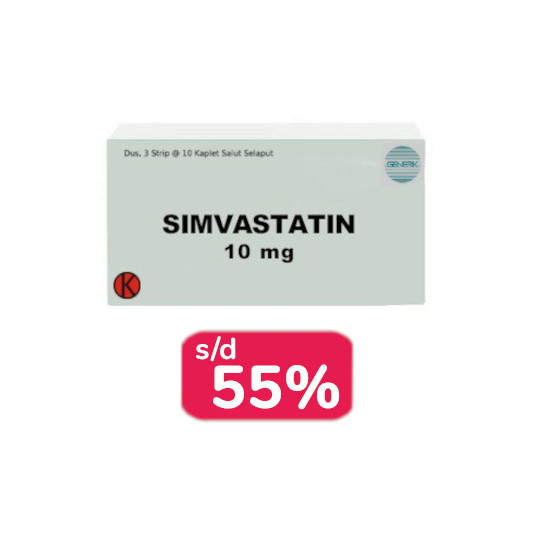 SIMVASTATIN 10 MG 30 TABLET - OBAT RUTIN SIMVASTATIN 10 MG 30 TABLET - OBAT RUTIN