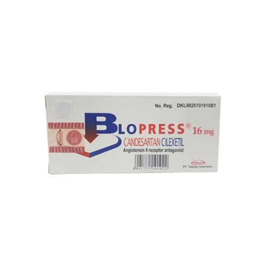 Blopress 16 mg 4 Strip (7 Tablet/Strip) - Obat Rutin Blopress 16 mg 4 Strip (7 Tablet/Strip) - Obat Rutin