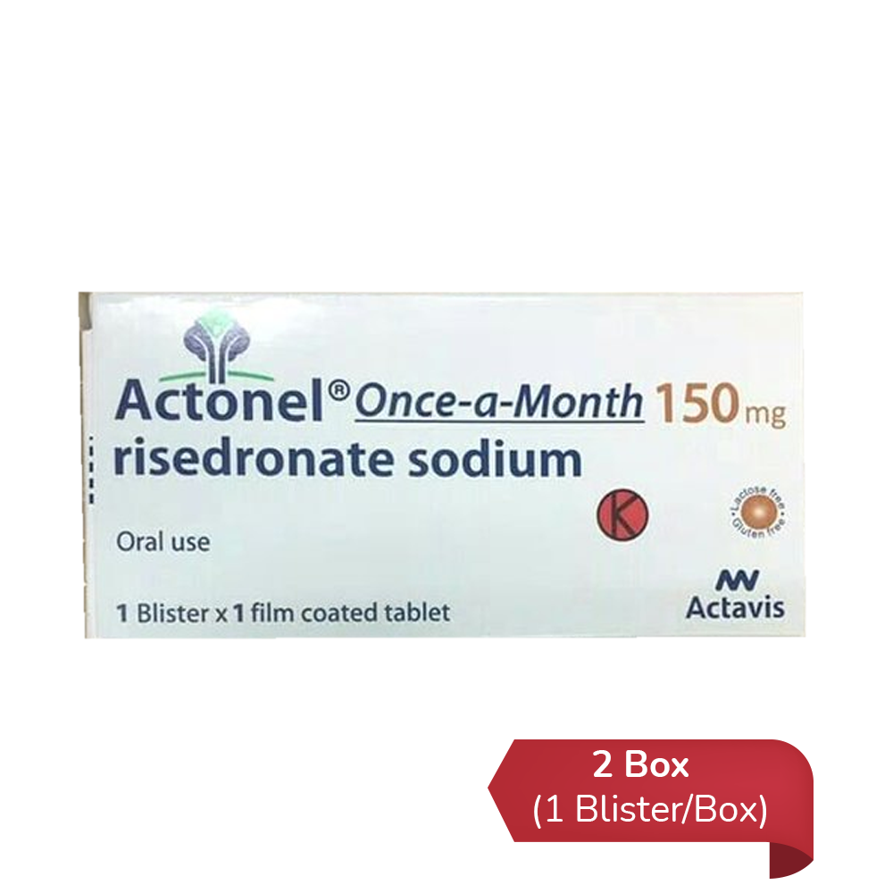 Actonel 150 mg 2 Box (1 Tablet/Box) - Hemat Borongan Actonel 150 mg 2 Box (1 Tablet/Box) - Hemat Borongan