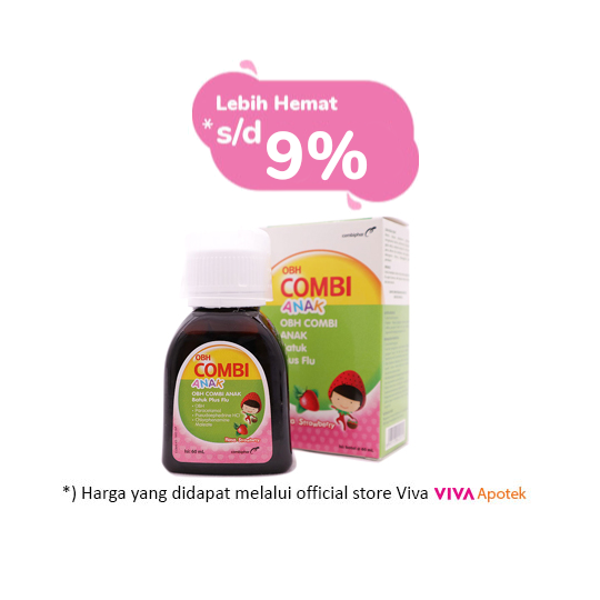 OBH Combi Anak Batuk Plus Flu Strawberry 60 ml OBH Combi Anak Batuk Plus Flu Strawberry 60 ml