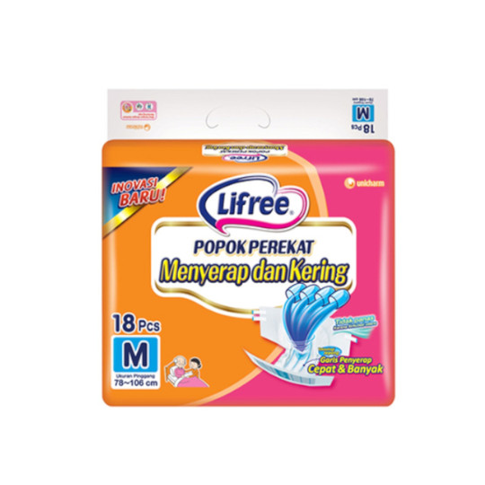 Lifree Popok Dewasa Perekat M 18 Pieces Lifree Popok Dewasa Perekat M 18 Pieces