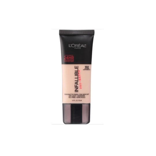 LOREAL INFALLIBLE PRO MATTE FOUNDATION 102 SHELL BEIGE 30 ML LOREAL INFALLIBLE PRO MATTE FOUNDATION 102 SHELL BEIGE 30 ML