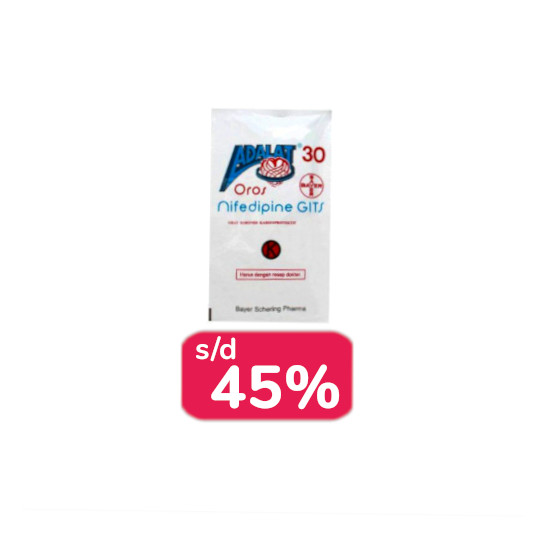 ADALAT OROS 30 MG 30 TABLET - OBAT RUTIN ADALAT OROS 30 MG 30 TABLET - OBAT RUTIN