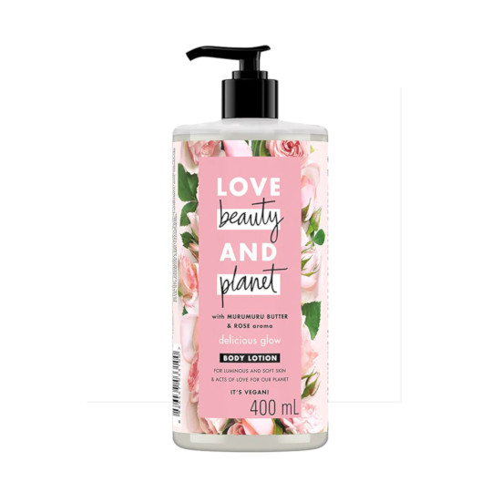 LOVE BEAUTY & PLANET MURUMURU BUTTER & ROSE DELICIOUS GLOW BODY LOTION 400 ML LOVE BEAUTY & PLANET MURUMURU BUTTER & ROSE DELICIOUS GLOW BODY LOTION 400 ML