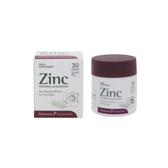 Zinc Picolinate and Gluconate Pharmacore Nutraceuticals 30 Kapsul