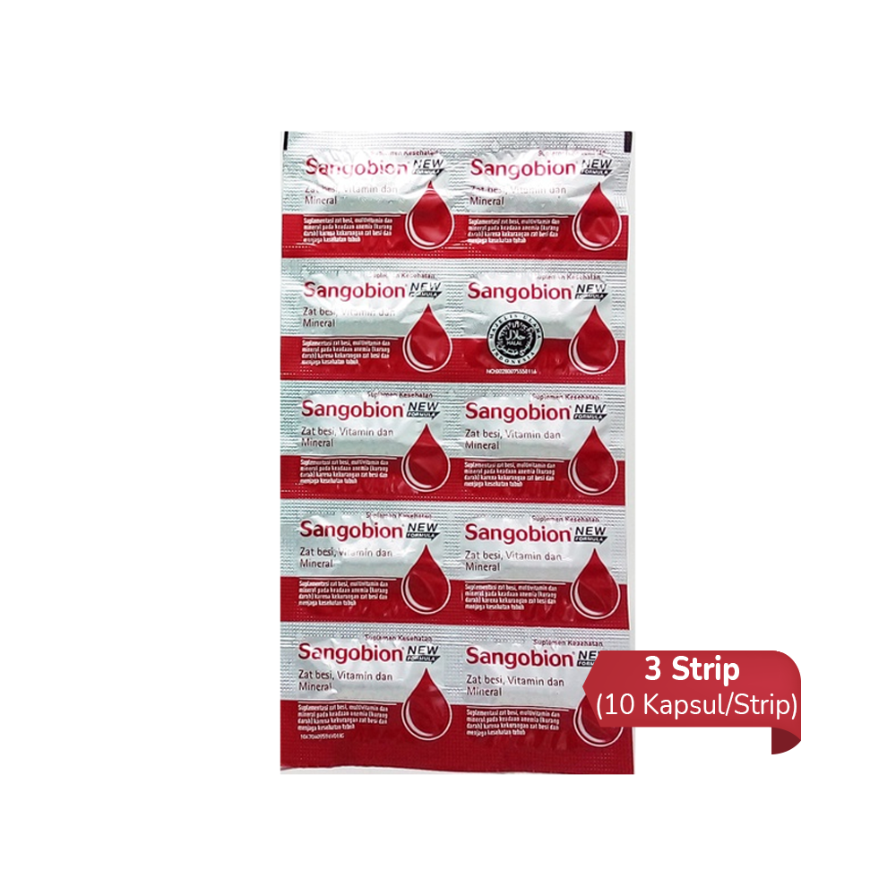 Sangobion 3 Strip (10 Kapsul/Strip) - Hemat Borongan Sangobion 3 Strip (10 Kapsul/Strip) - Hemat Borongan
