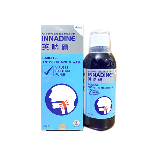 Innadine Gargle & Antiseptic Mouthwash 250 ml Kegunaan, Efek Samping