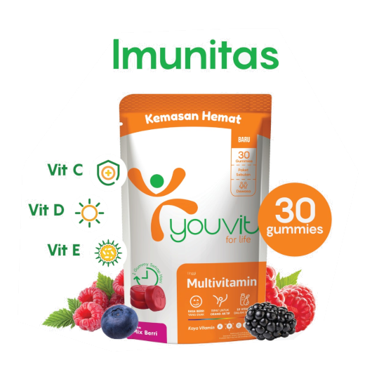Youvit Gummy Rasa Mix Berri 30 Tablet Youvit Gummy Rasa Mix Berri 30 Tablet