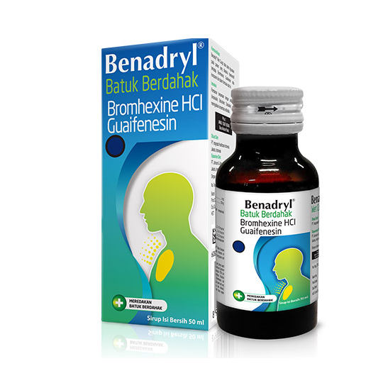 Benadryl Batuk Berdahak Sirup 50 ml Benadryl Batuk Berdahak Sirup 50 ml