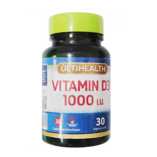 Ultihealth Vitamin D3 1000 IU 30 Kapsul Lunak Kegunaan, Efek Samping