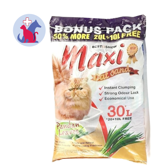 Best In Show Maxi Cat Sand Pandan Leaves 30 L Best In Show Maxi Cat Sand Pandan Leaves 30 L