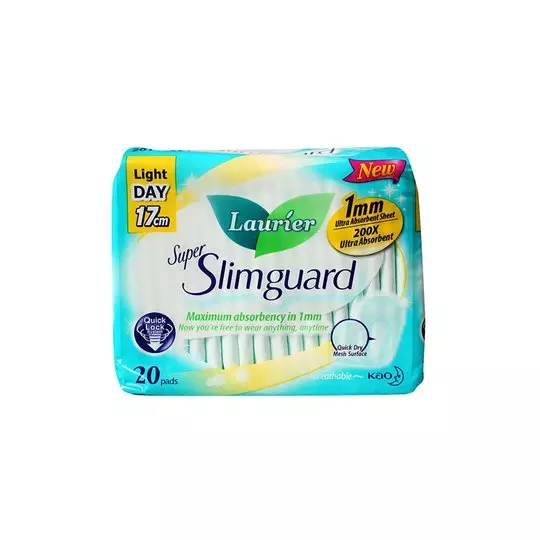 LAURIER SUPER SLIMGUARD 17 CM 20 PADS LAURIER SUPER SLIMGUARD 17 CM 20 PADS
