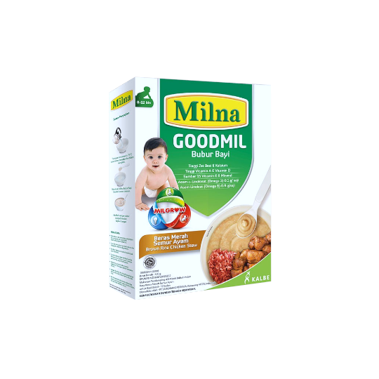Milna 8-12 Goodmil Bubur Beras Merah Semur Ayam 120 g Milna 8-12 Goodmil Bubur Beras Merah Semur Ayam 120 g