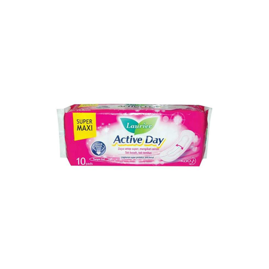 LAURIER ACTIVE DAY SUPER MAXI WING 10 PADS LAURIER ACTIVE DAY SUPER MAXI WING 10 PADS
