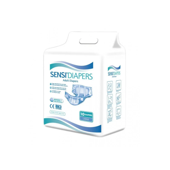 Sensi Adult Diapers L 10 Pieces Sensi Adult Diapers L 10 Pieces