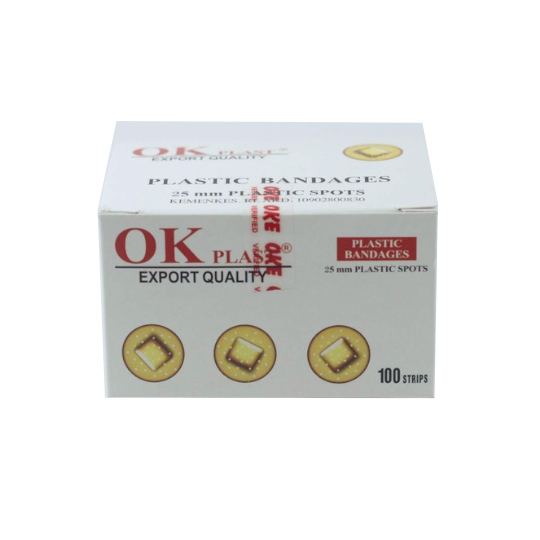 OK Plast Plastic Bandage 25 mm 100 Pieces OK Plast Plastic Bandage 25 mm 100 Pieces