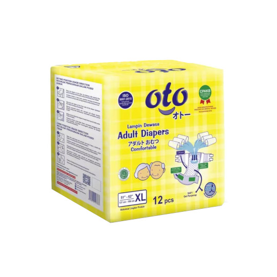 Oto Adult Diapers XL 12 Pieces Oto Adult Diapers XL 12 Pieces