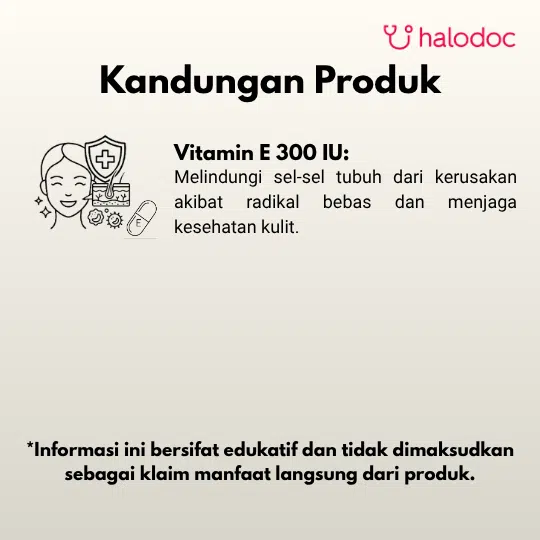 Natur-E Active Beauty Natural Vitamin E 300 IU 16 Kapsul - Gambar 2