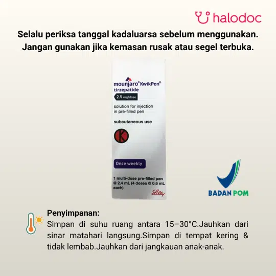 Mounjaro Kwikpen 2.5 mg/ dosis Pen 2.4 ml - Gambar 5