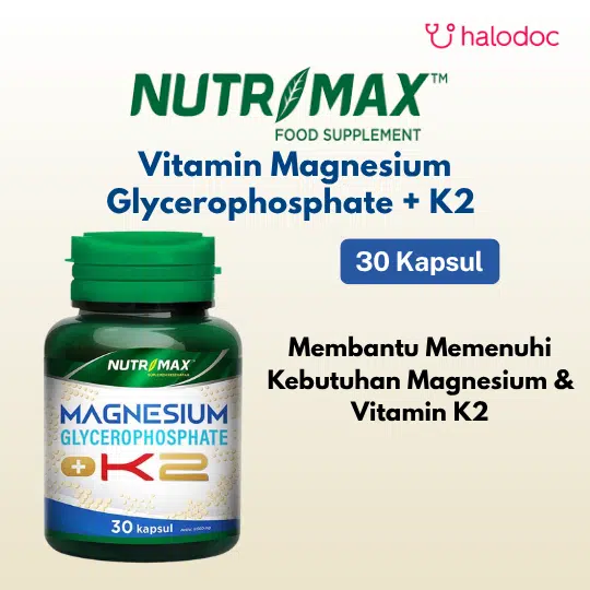 Nutrimax Vitamin Magnesium Glycerophosphate + K2 30 Kapsul