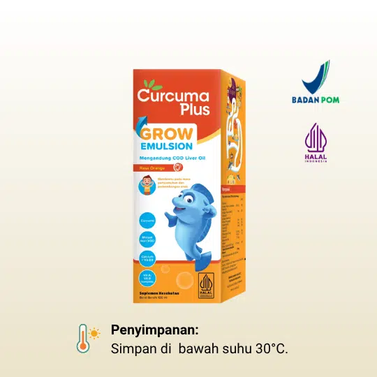 Curcuma Plus Grow Emulsion Rasa Jeruk Sirup 100 ml - Gambar 5
