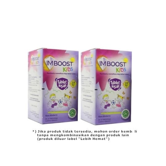 Imboost Kids 21 Tablet Hisap 2 Botol - Lebih Hemat Imboost Kids 21 Tablet Hisap 2 Botol - Lebih Hemat