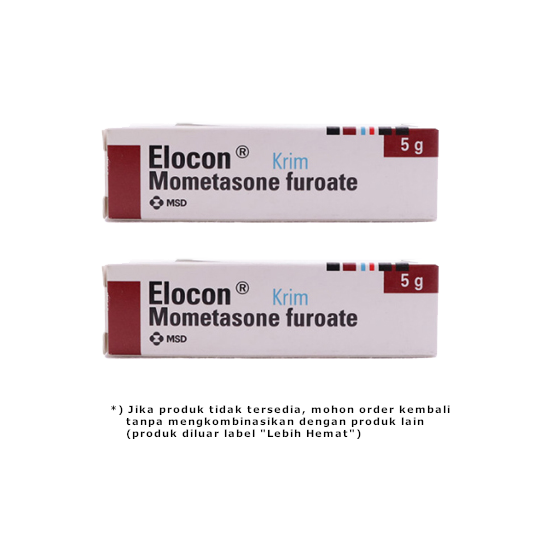 Elocon 0.1% Cream 5 g 2 Tube - Hemat Borongan Elocon 0.1% Cream 5 g 2 Tube - Hemat Borongan