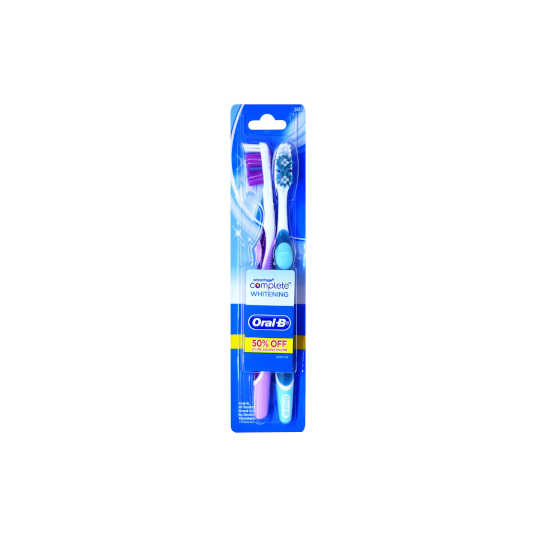 Oral-B Sikat Gigi Advance Complete White Soft 2S Oral-B Sikat Gigi Advance Complete White Soft 2S
