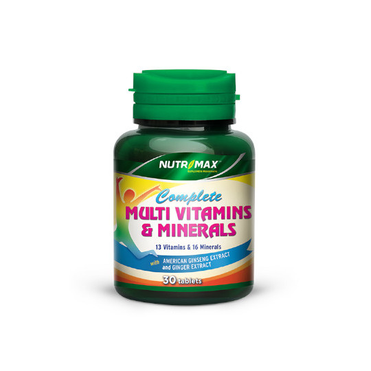 NUTRIMAX COMPLETE MULTIVITAMINS & MINERALS 30 TABLET NUTRIMAX COMPLETE MULTIVITAMINS & MINERALS 30 TABLET
