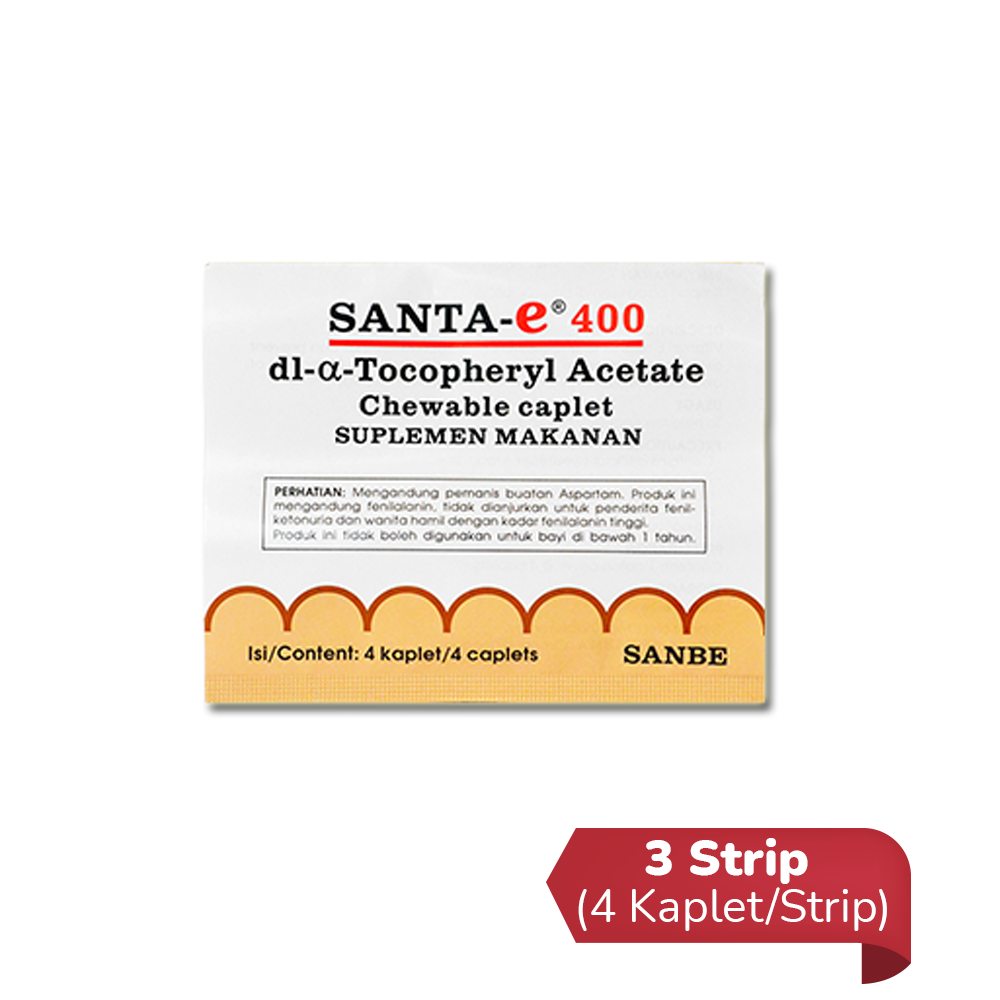 Santa-E 400 IU 3 Strip (4 Kaplet/Strip) - Hemat Borongan Santa-E 400 IU 3 Strip (4 Kaplet/Strip) - Hemat Borongan