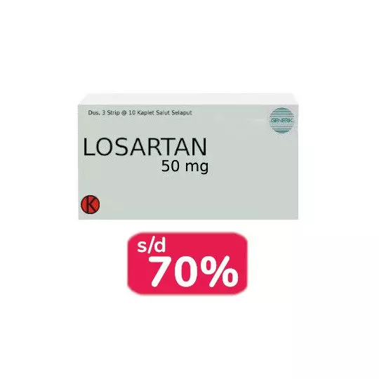 LOSARTAN 50 MG 30 TABLET - OBAT RUTIN LOSARTAN 50 MG 30 TABLET - OBAT RUTIN