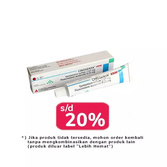 CINOGENTA CREAM 10 G 2 TUBE - LEBIH HEMAT CINOGENTA CREAM 10 G 2 TUBE - LEBIH HEMAT