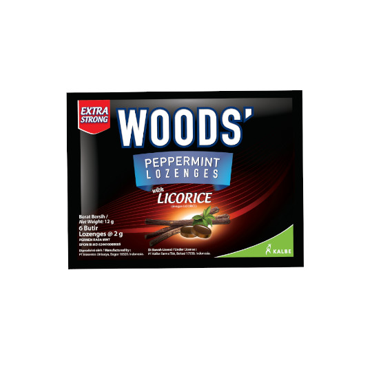 Woods Lozenges Licorice 6 Butir Woods Lozenges Licorice 6 Butir
