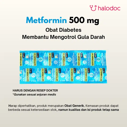Metformin 500 mg 10 Tablet